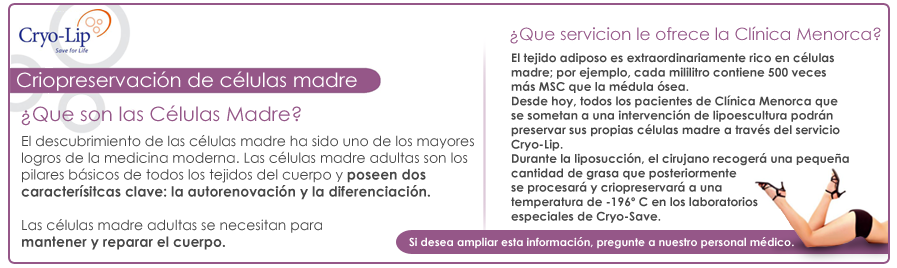 Criopreservación La Criopreservación - Nuevo tratamiento para los pacientes de Clínica Menorca